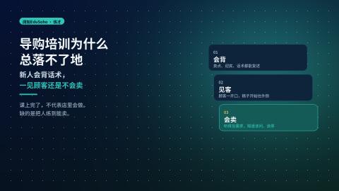 导购培训为什么总落不了地：新人会背话术，一见顾客还是不会卖