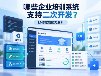 哪些企业培训系统支持二次开发？2026年LMS平台选型与定制能力解析