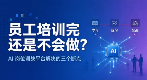 员工培训完还是不会做？AI 岗位训战平台解决的三个断点